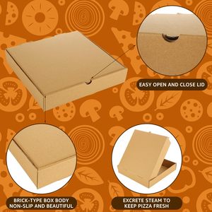 Tùy chỉnh lớn xách tay vuông tông mỡ kháng sóng Cookie bánh pizza hộp giấy - Product Image 3