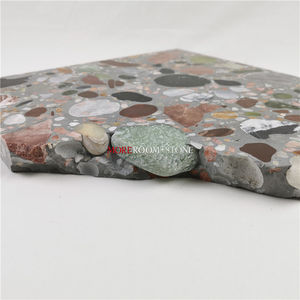Dalles de terrazzo naturel multicolores avec des copeaux de marbre - Product Image 3