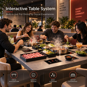 Ensemble complet de mobilier et d'équipements de restauration sur mesure pour la restauration de plats chauds en gros, idéal pour les restaurants et les salles à manger collectives - Product Image 2