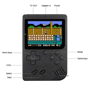 Retro tragbares Mini-Handheld-Videokonsolen-Spiel 8-Bit 3,0-Zoll-Farb-LCD Kids Color Game Player-Spiel box 400 in 1