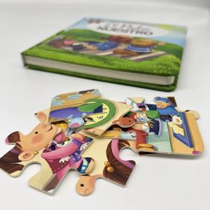 Carta artistica personalizzata cartone animato apprendimento animale educativo Puzzle libro <span class=keywords><strong>ragazzi</strong></span> e ragazze giocattoli di cartone - Product Image 3