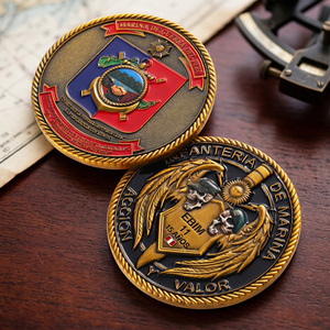 Moneda Conmemorativa de Alta Calidad, Personalizada, de Aleación de Zinc, <span class=keywords><strong>con</strong></span> Acabado en Oro Antiguo, Logotipo en Relieve 3D y Borde de Cuerda - Product Image 2