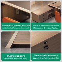 Ensemble de bureau Patron peint haut de gamme de luxe Ensemble table et chaise de bureau moderne de qualité supérieure pour gestionnaires et présidents