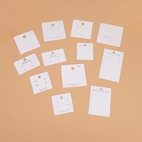 Étiquettes en papier personnalisées pour bijoux avec logo, conception de marque gratuite, cartes de présentation pour bijoux, cartes pour colliers, bagues et boucles d'oreilles, cartes porte-boucles d'oreilles