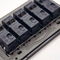 Interrupteurs muraux électriques MGA 5 Gang 1 voie et 2 voies en acier inoxydable 10A 250V