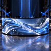 Écran LED couleur P1.86 pour cabine DJ, 1920x960mm, luminosité 600 CD, taux de rafraîchissement 1920Hz, affichage personnalisé pour clubs, bars et événements