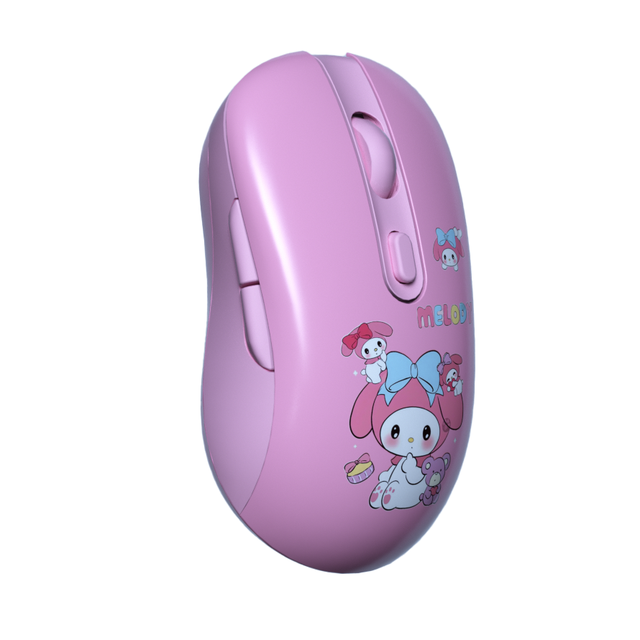 OEM Customized Cartoon Wireless Rechargeable Mouse 2.4GHz+BT Mouse for Home Laptop Office Use Computer Gaming Mouse