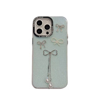 Diamant Gland Arc Téléphone étui pour iphone 16 Pro Max 15 14 Anti-chute Housse De Protection Galvanoplastie Spécial Artisanat TPU Téléphone Grip