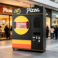 Distributeur automatique intelligent de pizzas 24h/24 avec capacité de 72 pièces, options de paiement multiples pour les campus et les métros
