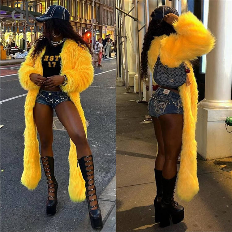 Shop High-Quality Yellow Fur Coats for Winter 2023