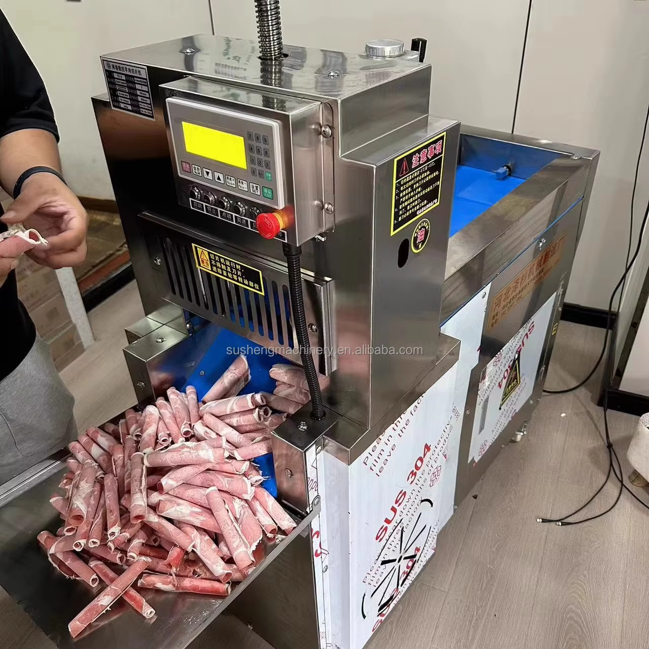 Новая 304 машина для нарезки баранины из нержавеющей стали новая автоматическая машина для нарезки замороженного мяса для нарезки и нарезки стейка