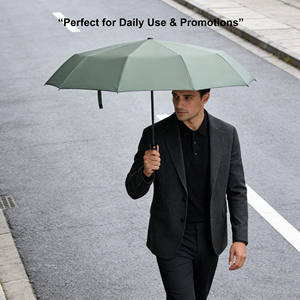 <span class=keywords><strong>Parapluie</strong></span> de voyage compact pliable incassable avec tige robuste, design minimaliste pour hommes, femmes, adolescents et enfants, pour le golf et la protection solaire - Product Image 3