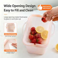 Sacs de conservation alimentaire en silicone réutilisables, sacs de conservation alimentaire en silicone à large ouverture et à double poignée, sacs en silicone alimentaire personnalisables