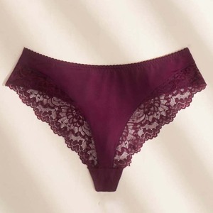 ملابس داخلية نسائية كبيرة الحجم، سراويل داخلية نسائية من الدانتيل، ملابس داخلية متوسطة الارتفاع مضادة للبكتيريا وقابلة للتنفس من النايلون والقطن، تصميم أوروبي أمريكي - Product Image 5