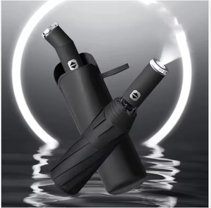 Multi-color printed classic design automatic folding umbrella Aluminum alloy <b>frame</b> 190T nylon fabric Customizable printed logo - Product Image 2