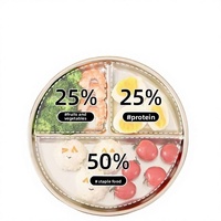 Plateau repas compartimenté en acier inoxydable 304, assiette à trois compartiments pour contrôle des portions, design moderne et minimaliste, idéal pour adultes, perte de poids et étudiants