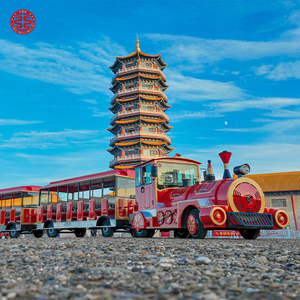 Nhà máy giá công viên giải trí tour du lịch đường chuyến đi tham quan động cơ diesel vui vẻ điện trackless du lịch tàu - Product Image 6