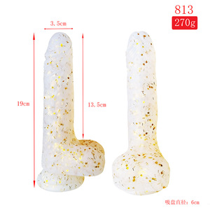 BANSEY Dildo de Silicona Líquida Realista con Venas y Brillo, Tapón Anal con Base de Succión Fuerte, Juguetes Sexuales para Mujeres - Product Image 5