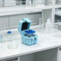 Boîte à flacons en plastique composite de haute qualité à 4 compartiments, 3 ml ~ 10 ml, emballage en vrac, OEM, adaptée au stockage en laboratoire et à l'emballage de marque