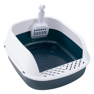 Semi Enclosed Cat <b>Litter</b> <b>Box</b> Oval <b>Large</b> Size Splash Proof Thickened With Scoop For Cats Pet Supplies - Product Image 5