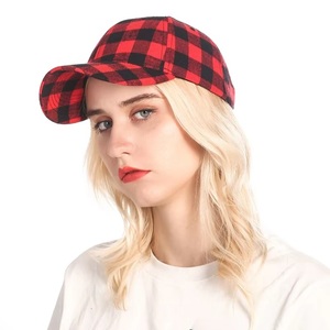 Casquette de baseball en flanelle à carreaux, ajustable, unisexe, stock disponible, livraison express, haute qualité, style urbain élégant - Product Image 4