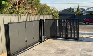 Porte d'angle à 90 degrés sur mesure-Piste rotative noire Porte automatique Rotation d'angle Porte coulissante Portes d'allée de jardin - Product Image 6