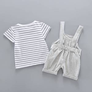 Bambini ragazza set di <span class=keywords><strong>abbigliamento</strong></span> fornitori vestiti per bambini vestito Boutique cotone bambini vestono indossare camicie + tute estate all'ingrosso - Product Image 5