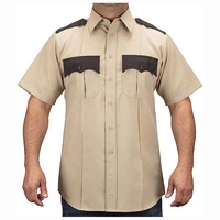 Uniforme de garde de sécurité personnalisé deux tons chemise d'uniforme à manches courtes pour hommes