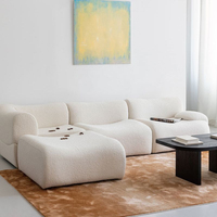 Ensemble de canapés modulaires en tissu compressé de style nordique, emballage en boîte, meubles économisant l'espace, canapé sectionnel compressé sous vide