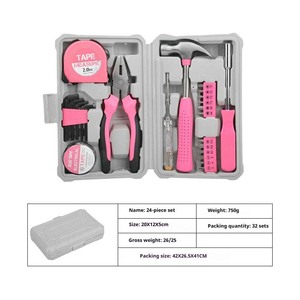 Bán Buôn Tự Làm Hộ Gia Đình Phụ Nữ Phụ Nữ Màu Hồng Công Cụ Thiết Lập <span class=keywords><strong>24PC</strong></span> Nhỏ Nhỏ Nhỏ Gọn Nhà Văn Phòng Cơ Bản DIY Tay Công Cụ Kit Sửa Chữa Kết Hợp Thiết Lập - Product Image 3
