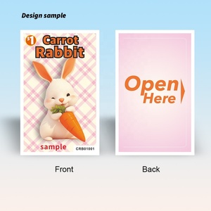 Cute Rabbit Design Sample Cheap Wholesale Quick Custom Pull Tabs Lottery Tickets with High Security Variable Data Printing - Product Image 3
