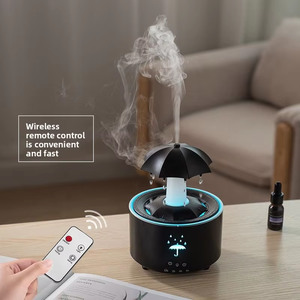 Rotierender Wassertropfen-Luftbefeuchter mit buntem Licht, USB-Desktop-Aromatherapie-Nebelsprüher, Fernbedienung, 3 <span class=keywords><strong>Timer</strong></span> für Zuhause und Büro - Product Image 1
