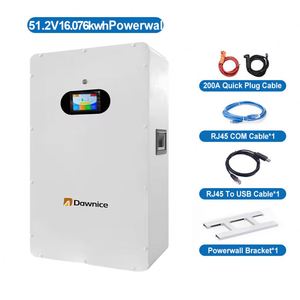 Batería Lifepo4 montada en la pared de 48V y 51,2 V, 5 KW, 10 KWH, 15 KW, todo en uno, almacenamiento de energía solar para el hogar, batería de iones de litio Powerwall - Product Image 3