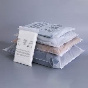 T-Shirt Plastic Shopping Packaging Transparent Color Custom Pe <b>Lock</b> Frosted Pouch Zipper <b>Bag</b> for Clothing - Product Image 4