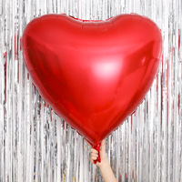 Ballon en feuille de Mylar en forme de cœur rouge de 32 pouces, décorations de fête pour mariage, anniversaire, fête prénuptiale