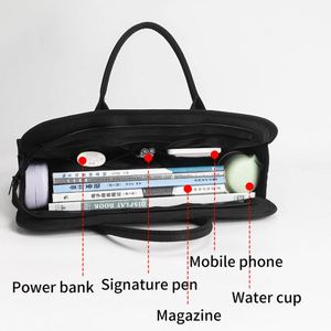 Waterproof Conference Bags with Zipper Oxford Cloth Business <b>Briefcase</b> for Men Office Meeting Laptop Bag 15.6 Inch Document Bag - Product Image 3