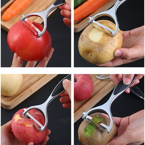 Éplucheur en acier inoxydable, outil de cuisine multifonctionnel pour fruits et légumes, avec lame tranchante, facile à utiliser - Product Image 5