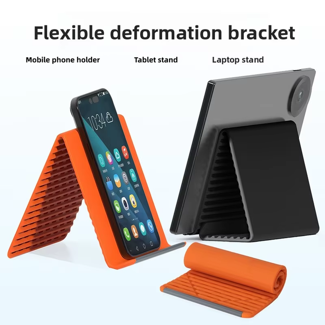Portable Foldable Silicone Phone Stand Tablet Stand Flexible Non-Slip Stand Freely Bendable Any Shape Multi-Angle Adjustable