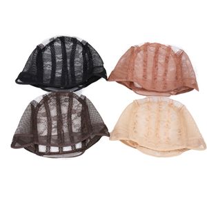 Gorros de malla para hacer pelucas, gorro de Peluca de encaje negro con correas ajustables, gorros tejidos, redecillas para el pelo - Product Image 4