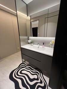 Espejo Inteligente de Color Gris Sólido Avanzado, Fabricación Personalizada en China, Venta al por Mayor, Mueble de Baño con Espejo - Product Image 3