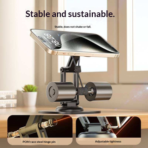 Compatible Magnetic Phone <strong>Stand</strong>, 1080&deg; Rotatable Adjustable Desktop Holder for <strong>iPhone</strong> Alloy Hinge - Product Image 6