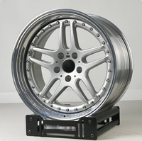 Jantes en alliage forgées JUWA, 3 pièces, 5x120, 18-19 pouces, style parallèle, couleur argent, pour E46/E34/E90/E92/E60/E38/E39/F10