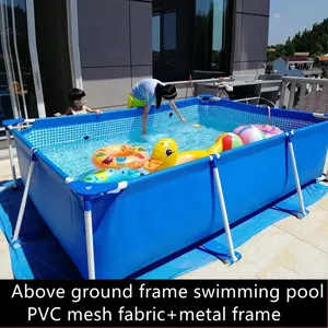 AfterSea Factory Price Large Above Ground PVC Frame Pools Steel Metal Frame Swimming Pool Water Park Frame Pool For Sale