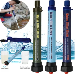 Buitenwaterzuiveraar Oorlog Noodsituatie Drinkwater Filtering Tool Desinfectie Individueel Draagbaar Waterfilter Stro