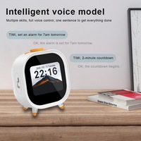 Réveil intelligent à commande vocale IA rechargeable, minuteur Pomodoro multilingue et gestionnaire de temps de bureau