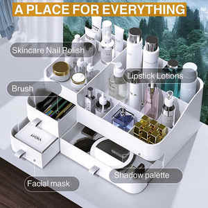 3层现代化妆收纳器大容量抽屉浴室书桌台面梳妆台收纳器-化妆品收纳器 - Product Image 6