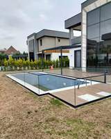 Rampe de balcon en verre sans cadre Smartart, balustrades et mains courantes en aluminium, clôture en aluminium