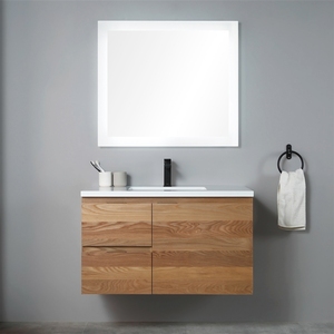 Modern Lacquer Surface Bathroom Vanity Cabinet Factory Supply <strong>Bath</strong> Mirror Door <strong>Panel</strong> with Ceramic Basin for Hospital Workshop - Product Image 2