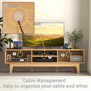 Consola multimedia <span class=keywords><strong>de</strong></span> TV <span class=keywords><strong>de</strong></span> ratán <span class=keywords><strong>de</strong></span> <span class=keywords><strong>estilo</strong></span> moderno, <span class=keywords><strong>centro</strong></span> <span class=keywords><strong>de</strong></span> <span class=keywords><strong>entretenimiento</strong></span> con estantes y puertas correderas, agujeros <span class=keywords><strong>de</strong></span> cable para sala <span class=keywords><strong>de</strong></span> estar - Product Image 4