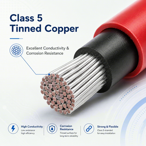 Cable de Energía Solar Fotovoltaica LIFENG para <span class=keywords><strong>EN50618</strong></span> IEC62930 H1Z2Z2-K, Cobre Estañado 1x4mm2 1x6mm2 XLPO LSZH 1500V DC, IP67 - Product Image 4
